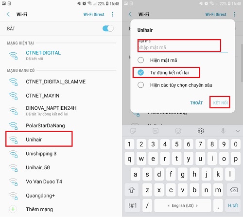 Cách lưu mật khẩu Wifi trên điện thoại Samsung