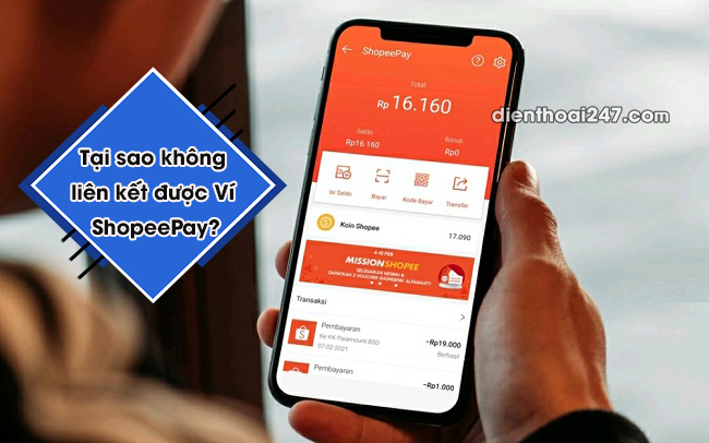 Tại sao không liên kết được Ví ShopeePay